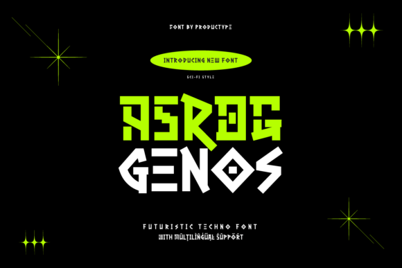 Asrog Genos: The Futuristic Display Font for Modern Campaigns