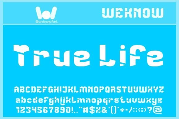 True Life Typeface: A Futuristic Display Font for Modern Web Design