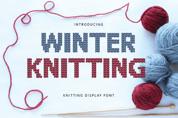 Winter Knitting: A Cozy Display Typeface for Digital Branding